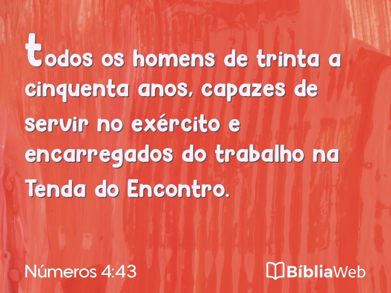 Números 4:43 em imagem para compartilhar