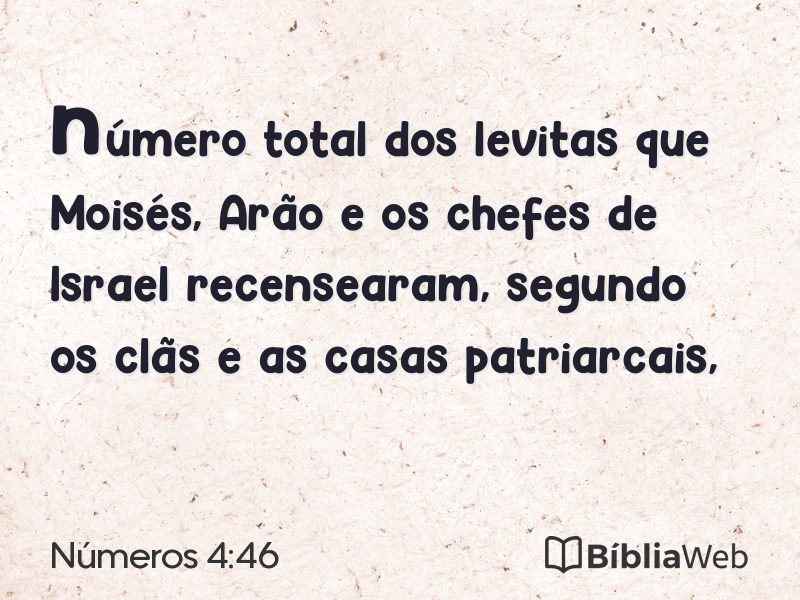 Números 4:46 em imagem para compartilhar