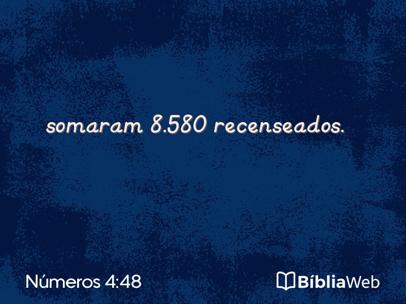 Números 4:48 em imagem para compartilhar