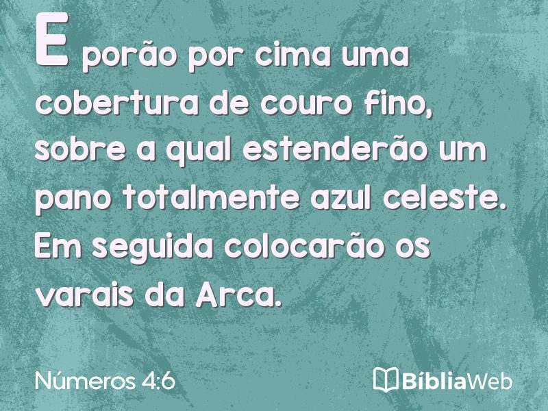 Números 4:6 em imagem para compartilhar