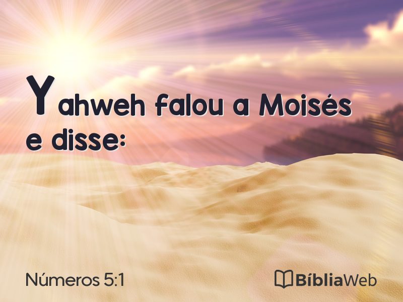 Números 5:1 em imagem para compartilhar