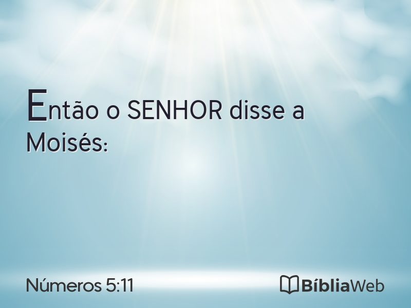 Números 5:11 em imagem para compartilhar