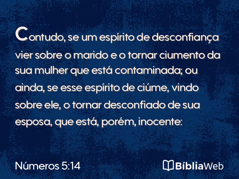 Números 5:14 em imagem para compartilhar