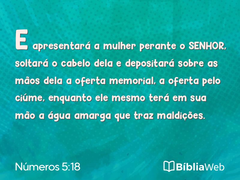 Números 5:18 em imagem para compartilhar
