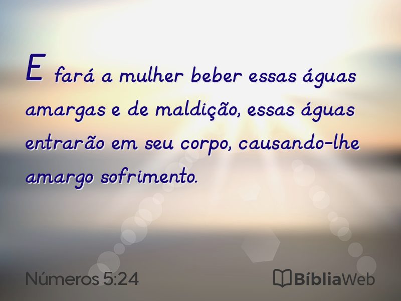 Números 5:24 em imagem para compartilhar