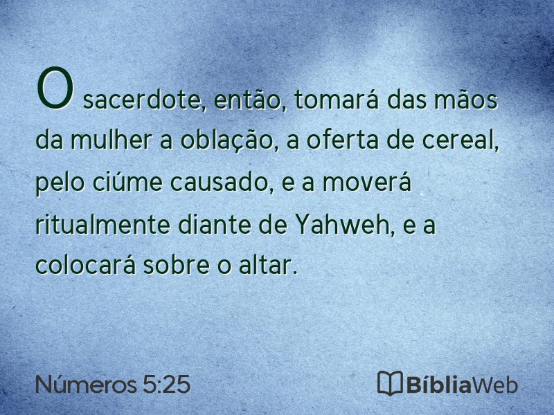 Números 5:25 em imagem para compartilhar