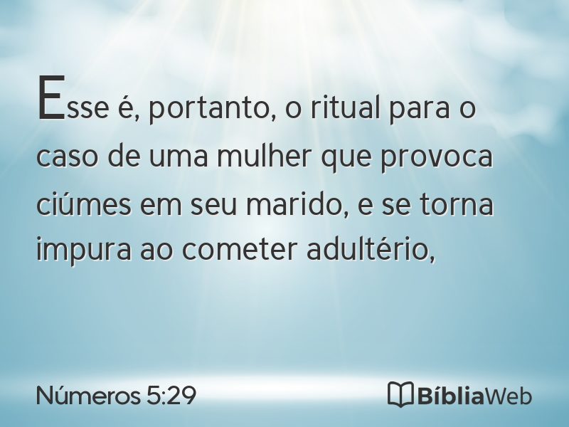 Números 5:29 em imagem para compartilhar
