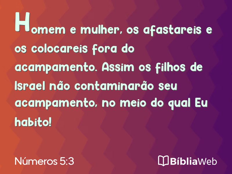 Números 5:3 em imagem para compartilhar