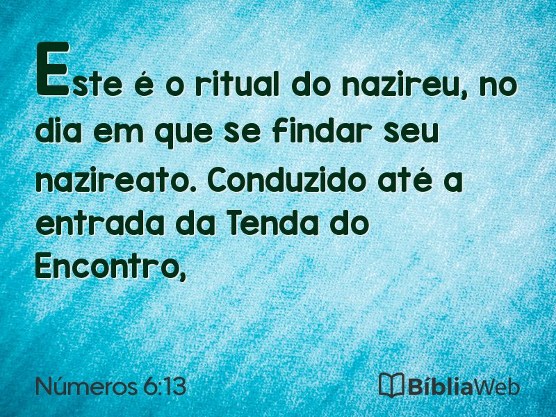 Números 6:13 em imagem para compartilhar
