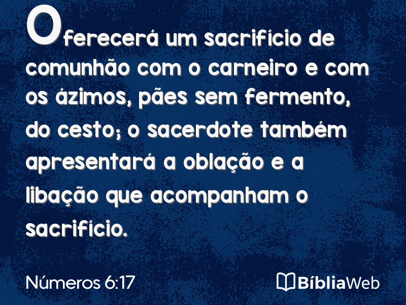 Números 6:17 em imagem para compartilhar