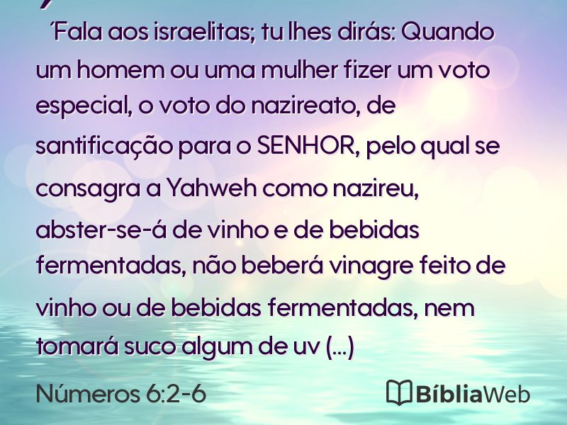 Números 6:2-6 em imagem para compartilhar