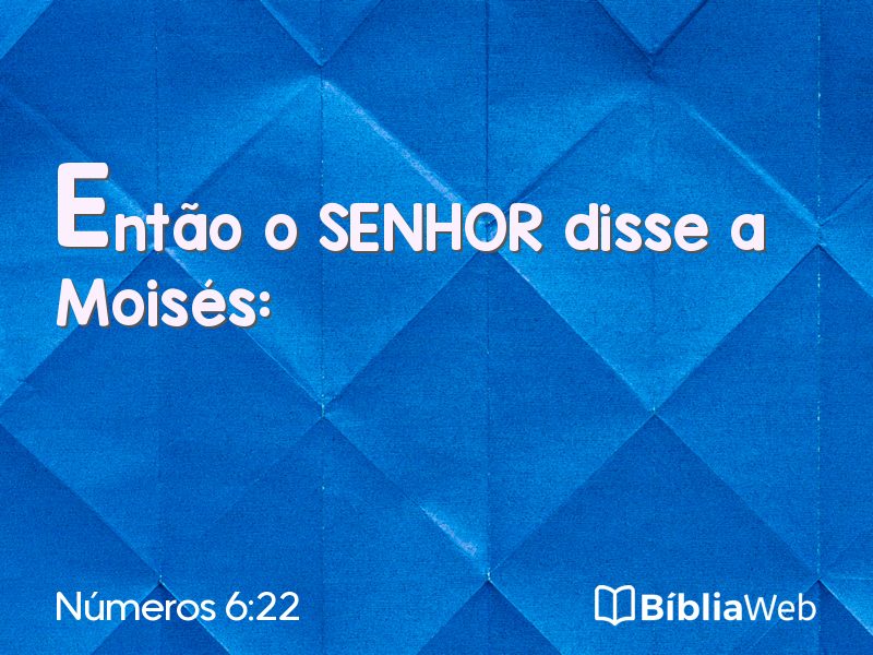 Números 6:22 em imagem para compartilhar
