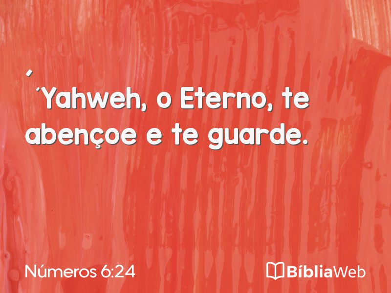 Números 6:24 em imagem para compartilhar