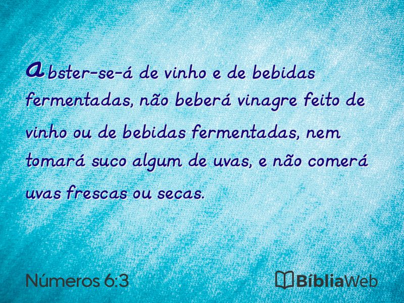 Números 6:3 em imagem para compartilhar