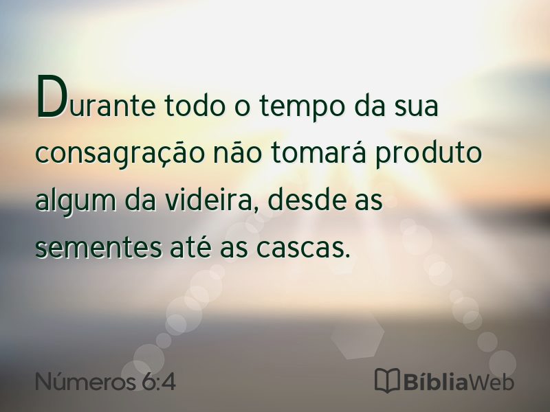 Números 6:4 em imagem para compartilhar