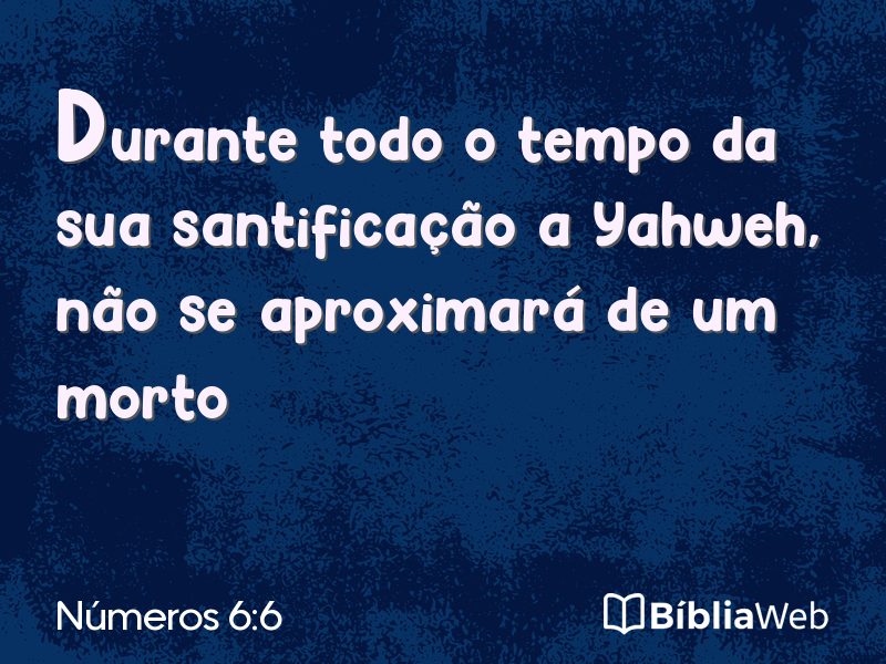 Números 6:6 em imagem para compartilhar