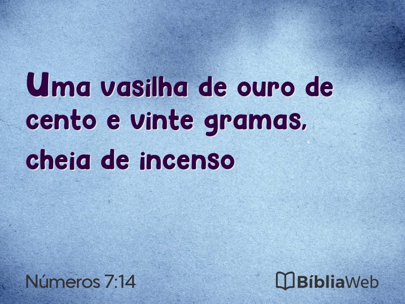 Números 7:14 em imagem para compartilhar