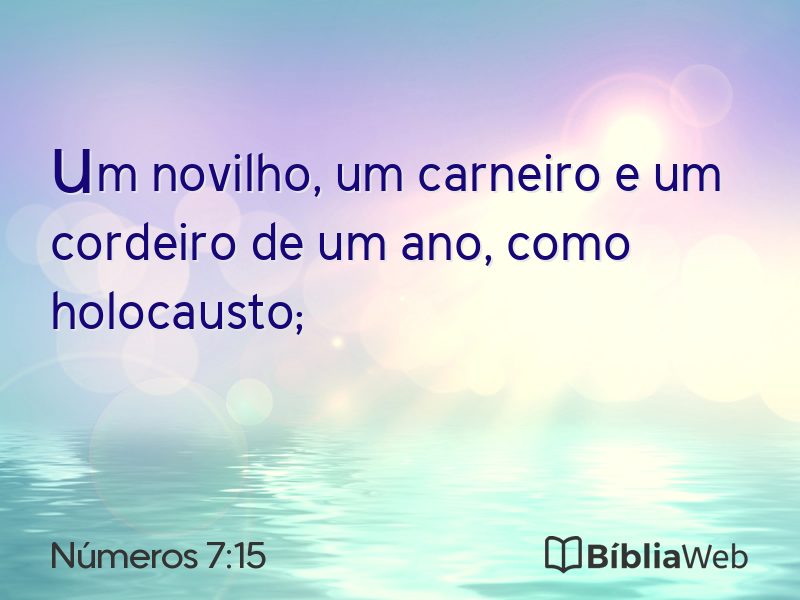 Números 7:15 em imagem para compartilhar