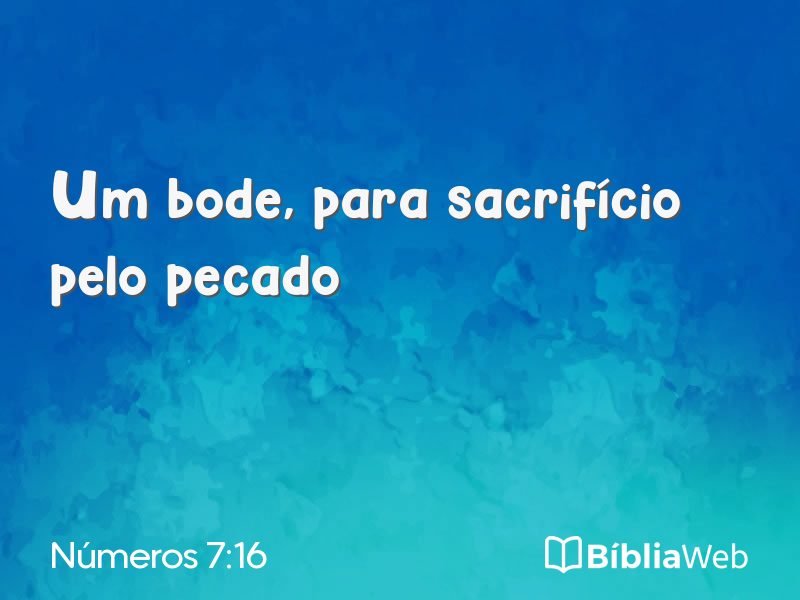 Números 7:16 em imagem para compartilhar
