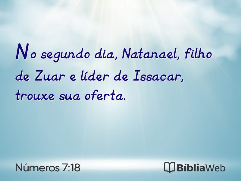Números 7:18 em imagem para compartilhar