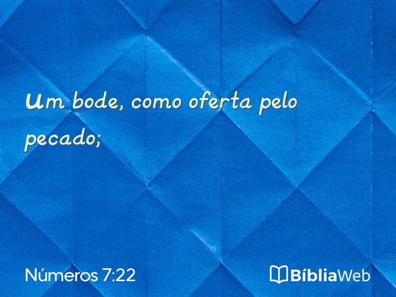 Números 7:22 em imagem para compartilhar