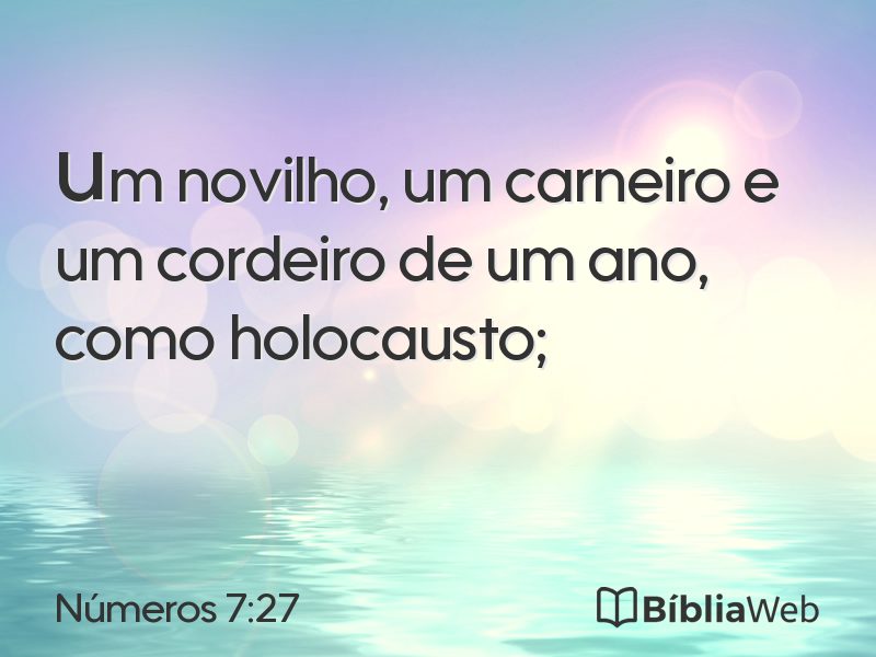 Números 7:27 em imagem para compartilhar