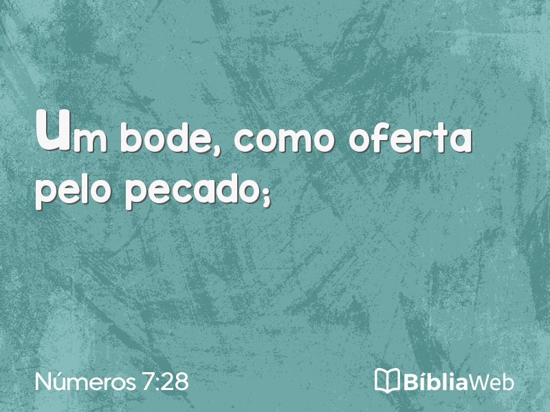 Números 7:28 em imagem para compartilhar