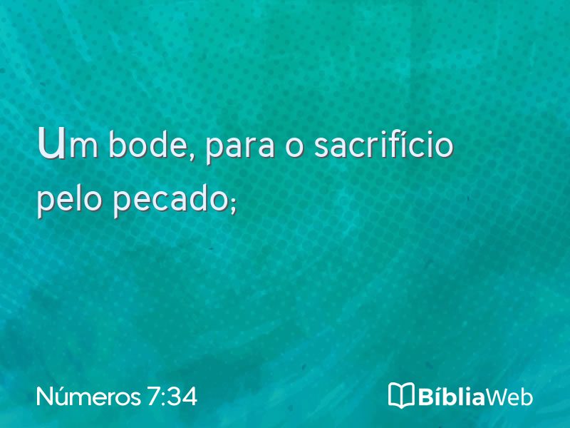 Números 7:34 em imagem para compartilhar