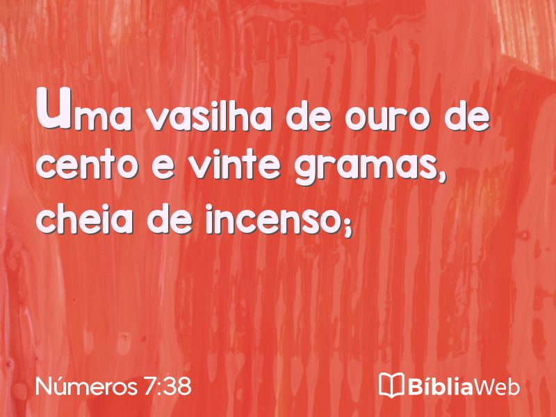 Números 7:38 em imagem para compartilhar