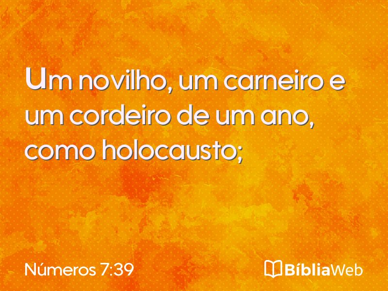 Números 7:39 em imagem para compartilhar