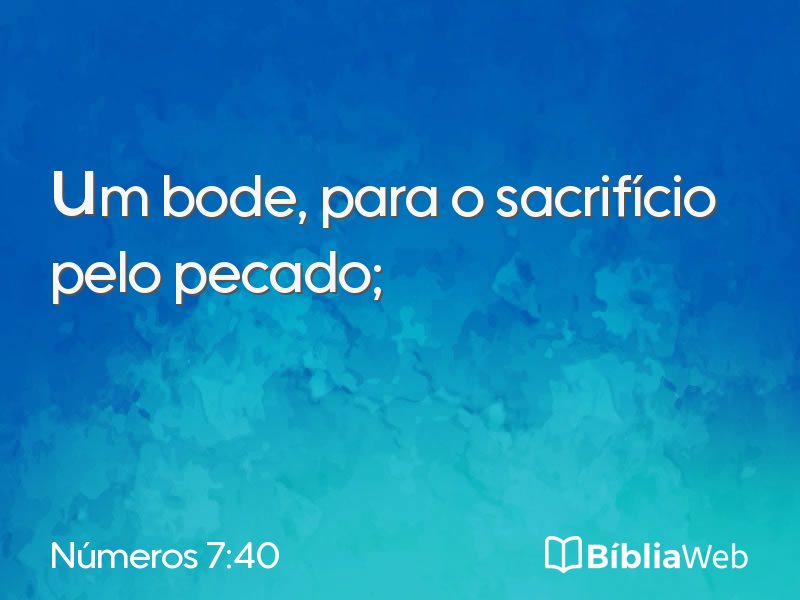 Números 7:40 em imagem para compartilhar