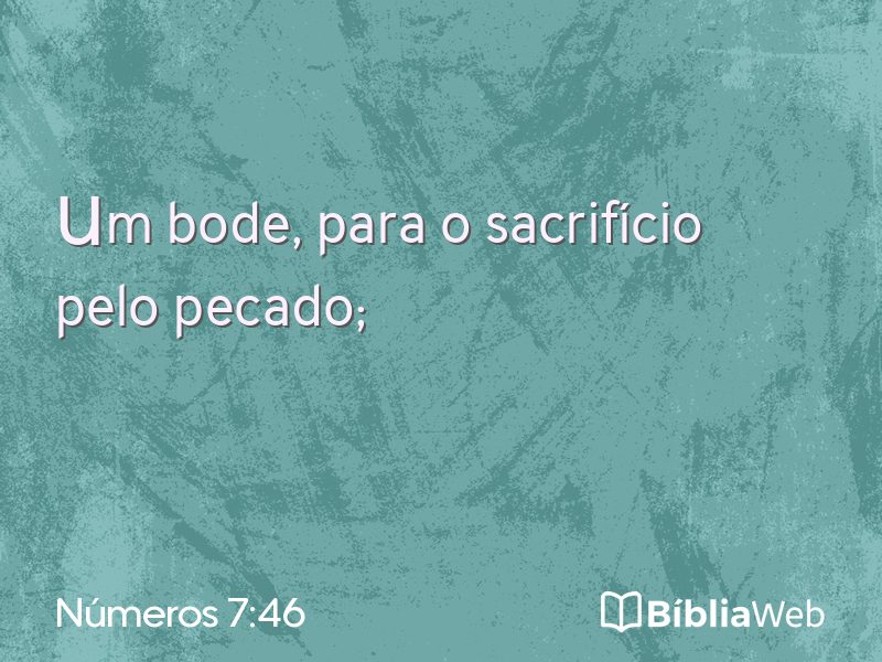 Números 7:46 em imagem para compartilhar