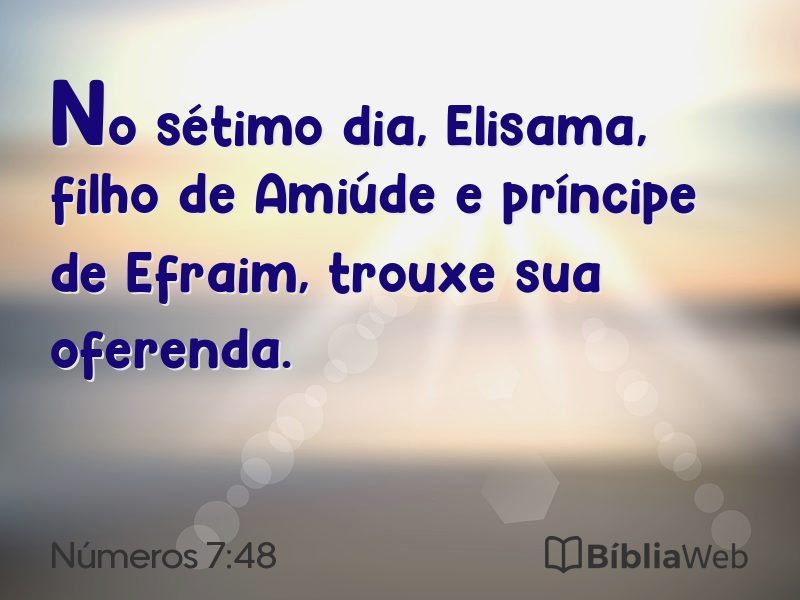 Números 7:48 em imagem para compartilhar