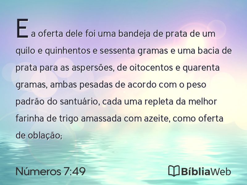 Números 7:49 em imagem para compartilhar