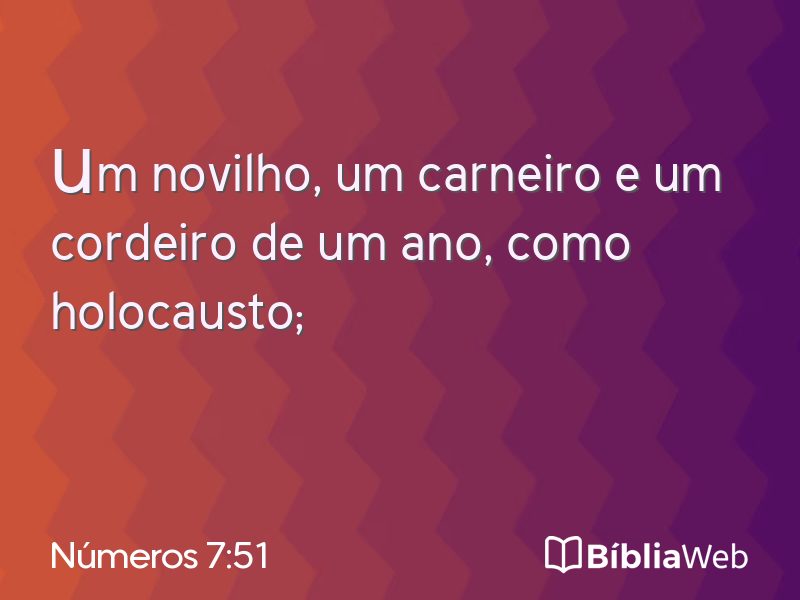 Números 7:51 em imagem para compartilhar
