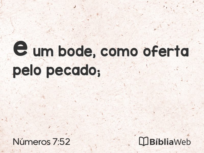 Números 7:52 em imagem para compartilhar