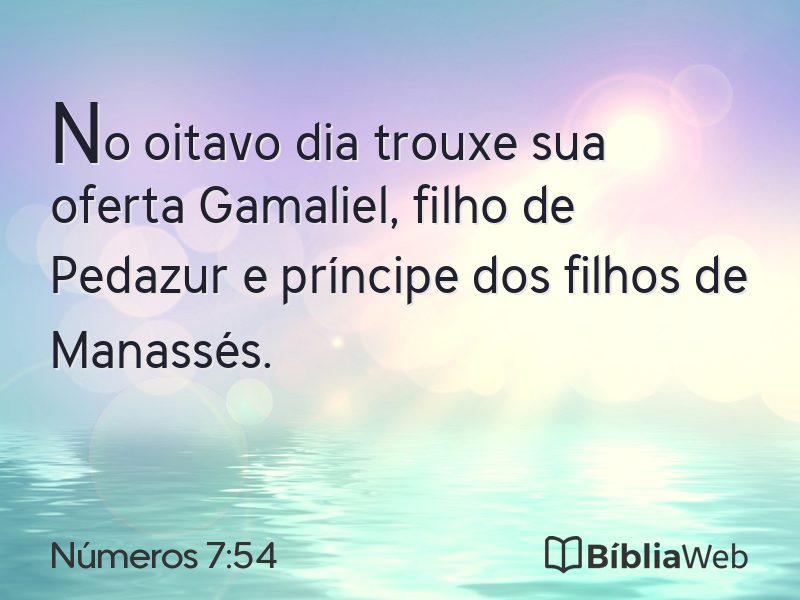 Números 7:54 em imagem para compartilhar
