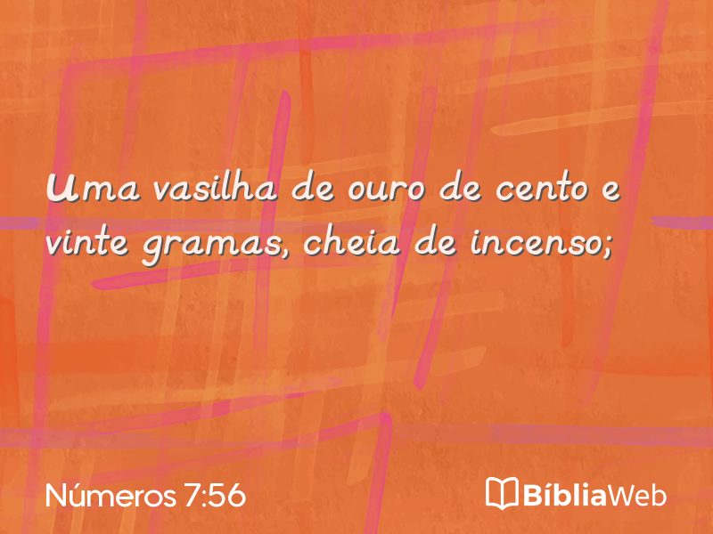 Números 7:56 em imagem para compartilhar