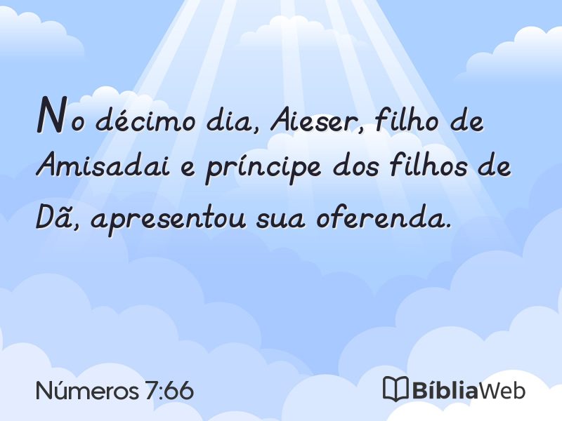 Números 7:66 em imagem para compartilhar