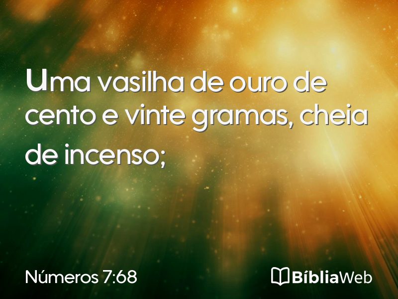 Números 7:68 em imagem para compartilhar