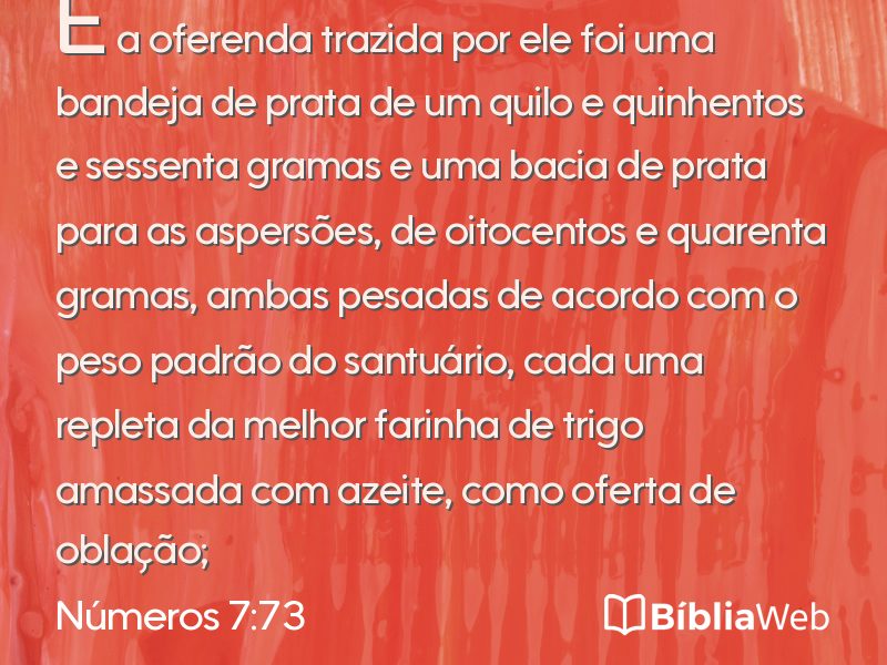 Números 7:73 em imagem para compartilhar