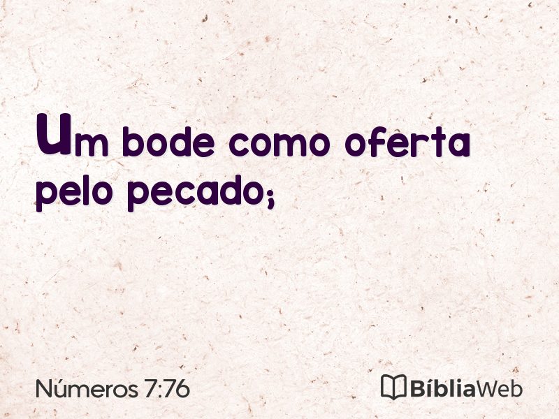 Números 7:76 em imagem para compartilhar