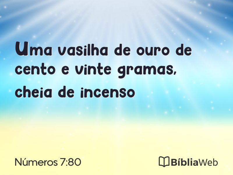 Números 7:80 em imagem para compartilhar