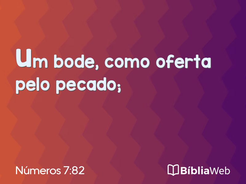Números 7:82 em imagem para compartilhar