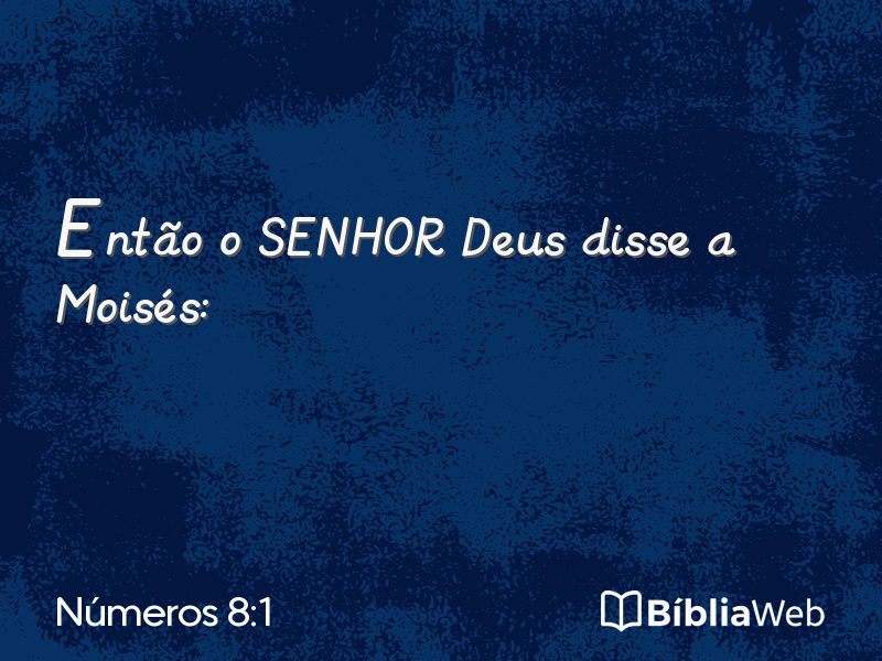 Números 8:1 em imagem para compartilhar
