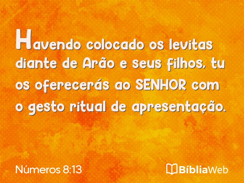 Números 8:13 em imagem para compartilhar