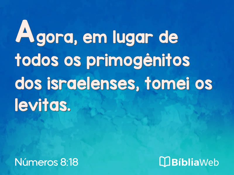 Números 8:18 em imagem para compartilhar