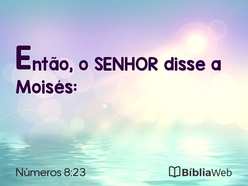Números 8:23 em imagem para compartilhar