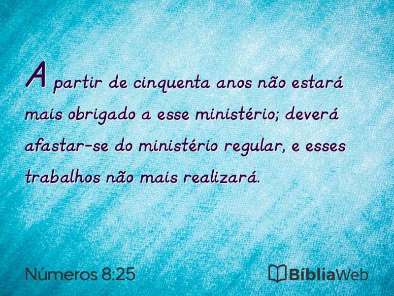 Números 8:25 em imagem para compartilhar