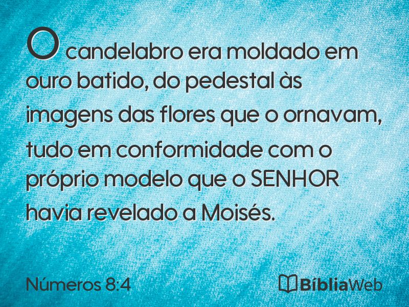 Números 8:4 em imagem para compartilhar